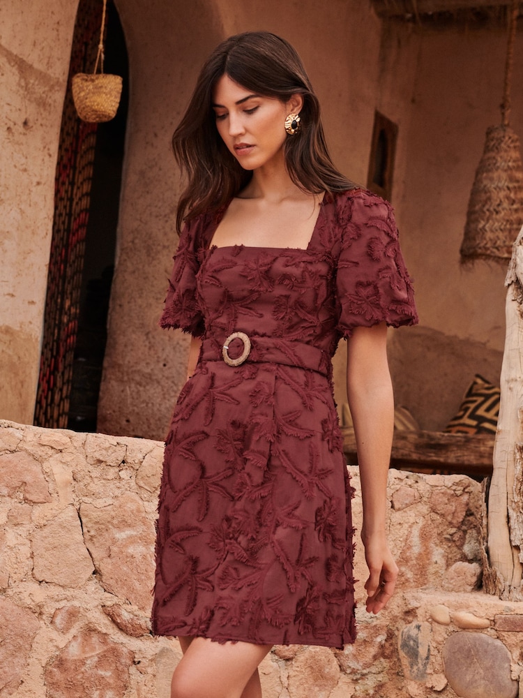 Love & Roses Tufted Palm Mini Dress - Εικόνα 1 από 4