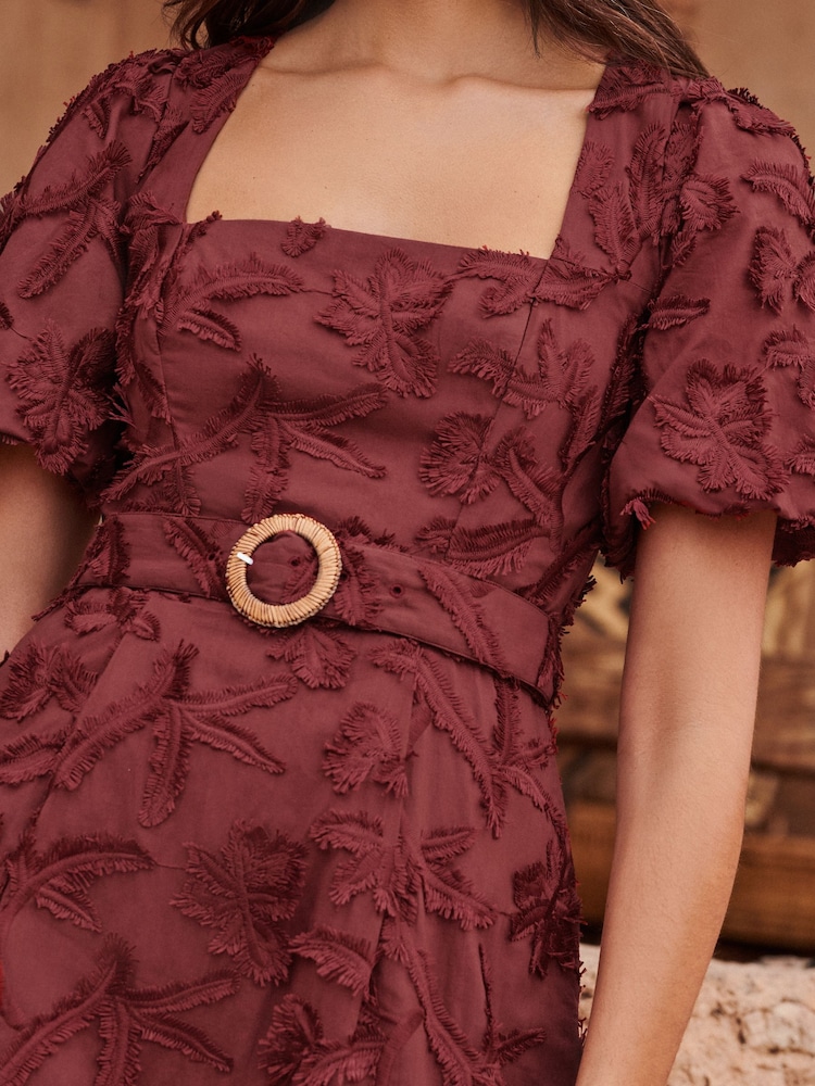 Love & Roses Tufted Palm Mini Dress - Εικόνα 4 από 4