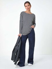 Roman חולצת טי סטרץ' בגזרה נינוחה עם שרוול ארוך והדפס פסים - תמונה 3 מתוך 5