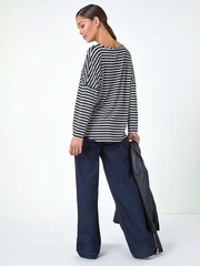 Roman חולצת טי סטרץ' בגזרה נינוחה עם שרוול ארוך והדפס פסים - תמונה 5 מתוך 5