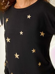 Πλεκτό Πουλόβερ με Ρωμαϊκό Αστέρι και Γκλίτερ - Εικόνα 4 από 5