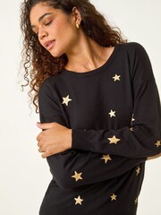 Πλεκτό Πουλόβερ με Ρωμαϊκό Αστέρι και Γκλίτερ - Εικόνα 5 από 5