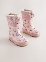 Pink Fairy Thinsulate Lined Cuff Wellies - Image 1 of 6