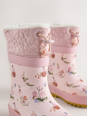 Pink Fairy Thinsulate Lined Cuff Wellies - Image 3 of 6