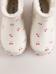 Cream/Red Cherry Chelsea Wellies - Image 4 of 5
