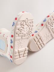 Cream/Red Cherry Chelsea Wellies - Image 5 of 5