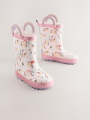 Pink Unicorn Handle Wellies - Image 1 of 5