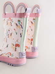 Pink Unicorn Handle Wellies - Image 3 of 5