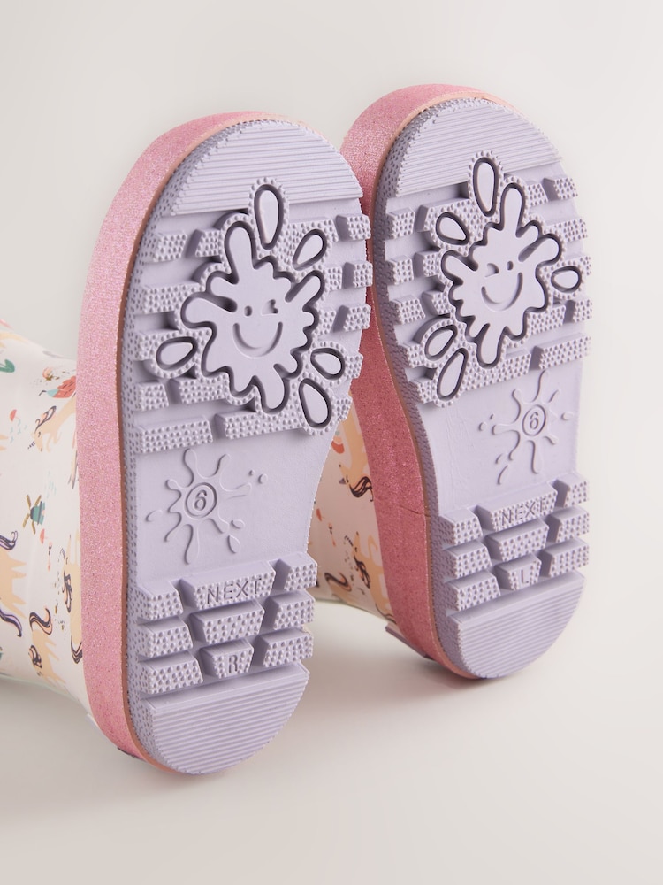 Pink Unicorn Handle Wellies - Image 5 of 5 Pink Unicorn Handle Wellies - Image 5 of 5