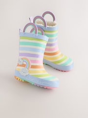 Multi Pastel Rainbow Handle Wellies - Image 1 of 5