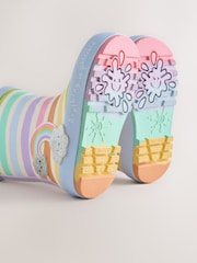 Multi Pastel Rainbow Handle Wellies - Image 4 of 5