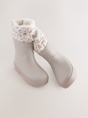 Mocha Brown Thinsulate Lined Cuff Wellies - Image 3 of 5