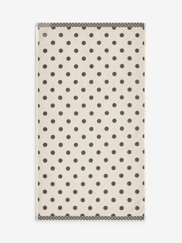Grey/Ecru Polka Pot Towel - Image 1 of 1
