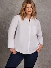 Live Unlimited White Poplin Button Detail Shirt - Image 1 of 11