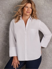 Live Unlimited White Poplin Button Detail Shirt - Image 6 of 11