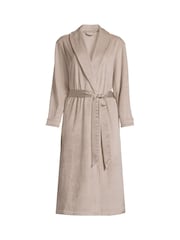 Lands' End Dusky Rose Velour Super Soft Dressing Gown - Image 4 of 4
