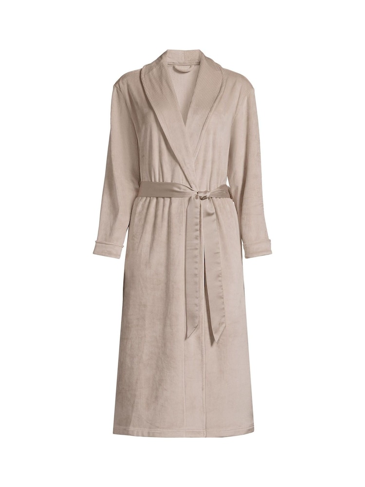 Lands' End Dusky Rose Velour Super Soft Dressing Gown - Image 4 of 4 Lands' End Dusky Rose Velour Super Soft Dressing Gown - Image 4 of 4