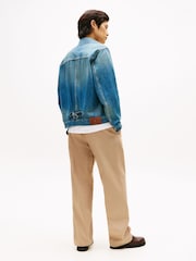 Tommy Hilfiger Blue Cinch Back Denim Trucker Jacket - Image 5 of 8