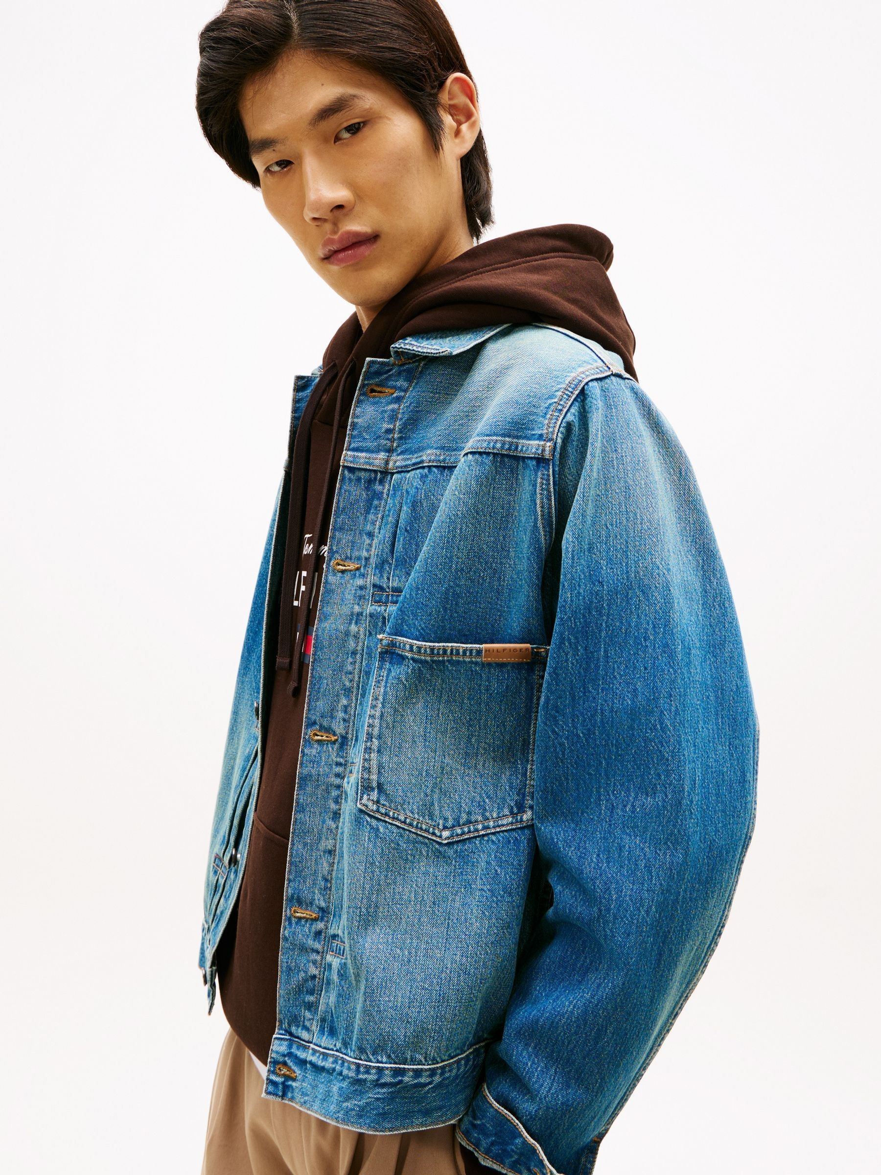 Buy Tommy Hilfiger Blue Cinch Back Denim Trucker Jacket from Next USA
