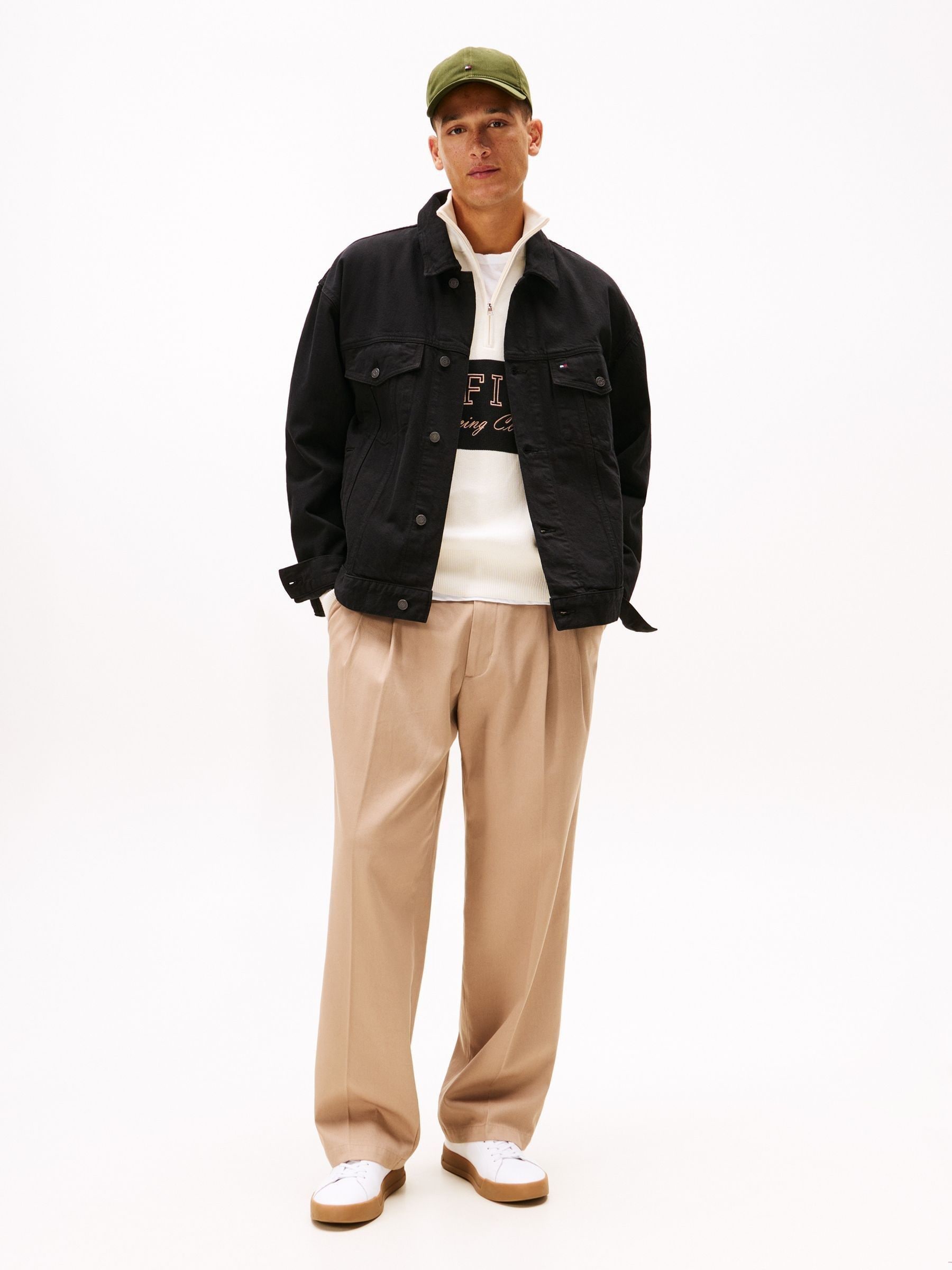 Buy Tommy Hilfiger Black Relaxed Washed Denim Trucker Jacket from