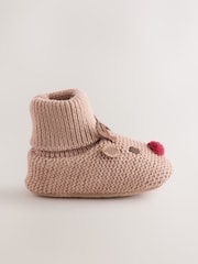 Brown Reindeer Baby Sock Top Boots (0-18mths) - Image 2 of 5
