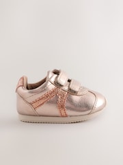 Bronze Metallic Baby Touch Fastening Trainers (0-24mths) - Image 2 of 5