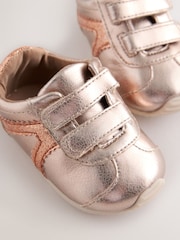 Bronze Metallic Baby Touch Fastening Trainers (0-24mths) - Image 4 of 5