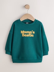 Green Mama's Bestie - Bluza z nadrukiem i okrągłym dekoltem (3 mies. – 7 lat) - Obraz 5 z 8