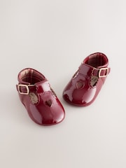 Burgundy Red Baby T-Bar Shoes (0-18mths) - Image 1 of 9