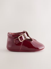Burgundy Red Baby T-Bar Shoes (0-18mths) - Image 2 of 9