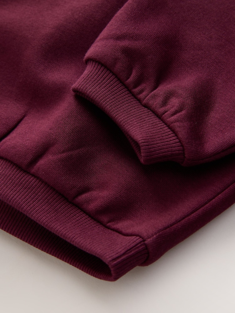 Burgandy Red Printed Crew Neck Sweat Top (3mths-7yrs) - Image 4 of 4