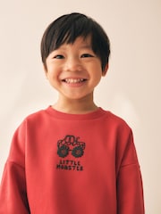 Red Truck Printed Crew Neck Sweat Top (3mths-7yrs) - Image 4 of 8