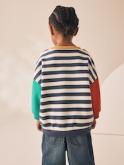 Hotch Potch Stripe Printed Crew Neck Sweat Top (3mths-7yrs) - Image 2 of 4