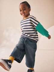 Hotch Potch Stripe Printed Crew Neck Sweat Top (3mths-7yrs) - Image 3 of 4