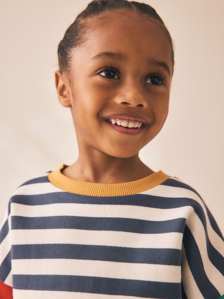 Hotch Potch Stripe Printed Crew Neck Sweat Top (3mths-7yrs) - Image 4 of 4 Hotch Potch Stripe Printed Crew Neck Sweat Top (3mths-7yrs) - Image 4 of 4