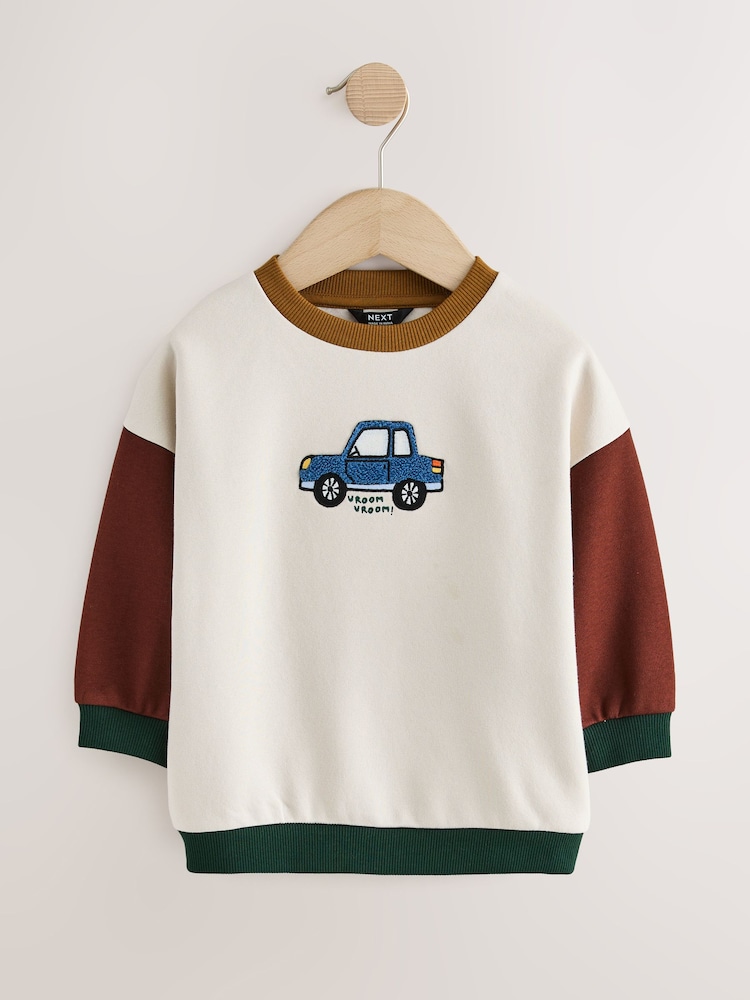 Voiture color block - Sweat imprimé Col rond (3mois-7ans) - Image 1 de 4