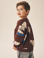 Brown Sheep All Over Printed Crew Neck Sweat Top (3mths-7yrs) - Image 3 of 4
