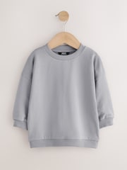 Black/Grey Plain Sweat Tops 3 Pack (3mths-7yrs) - Image 2 of 7