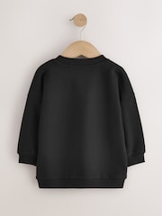 Black/Grey Plain Sweat Tops 3 Pack (3mths-7yrs) - Image 5 of 7