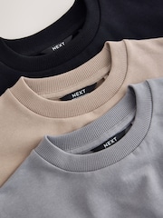 Black/Grey Plain Sweat Tops 3 Pack (3mths-7yrs) - Image 6 of 7