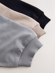 Black/Grey Plain Sweat Tops 3 Pack (3mths-7yrs) - Image 7 of 7