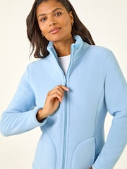 Roman Blue Reversible Fleece Zip Jacket - Image 4 of 5