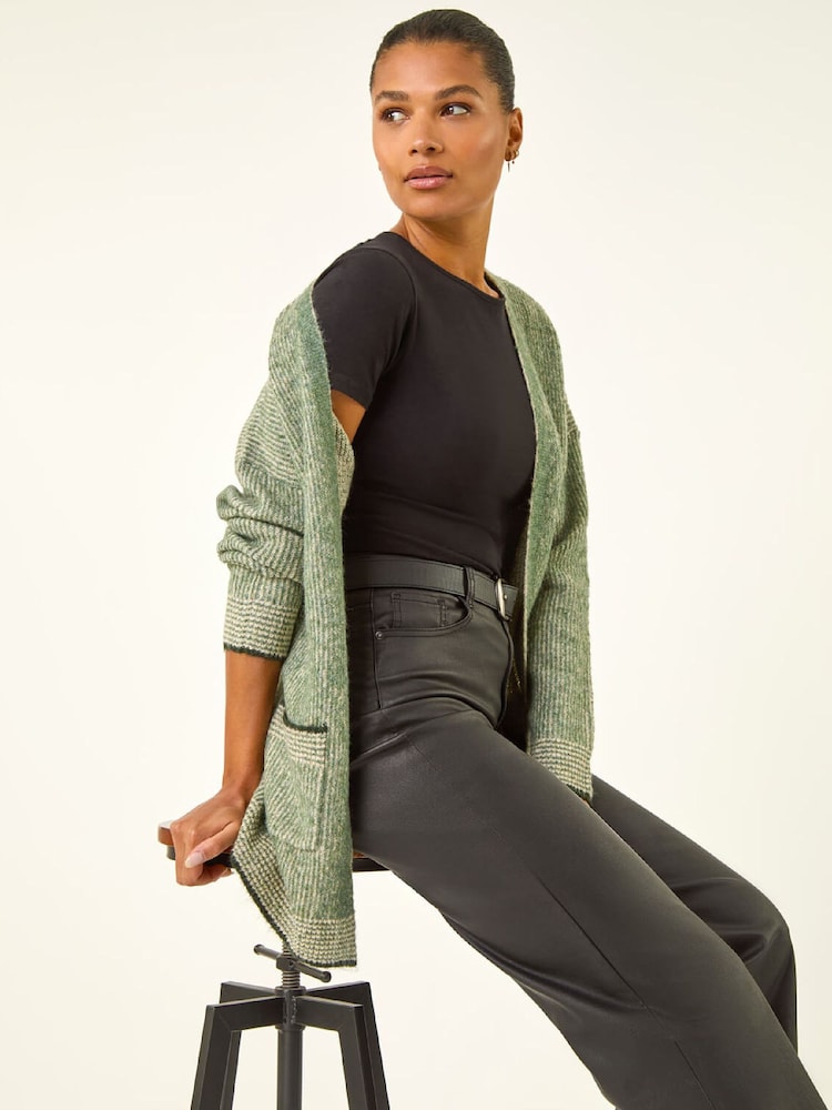 Roman Green Soft Knit Pocket Cardigan - Image 1 of 5