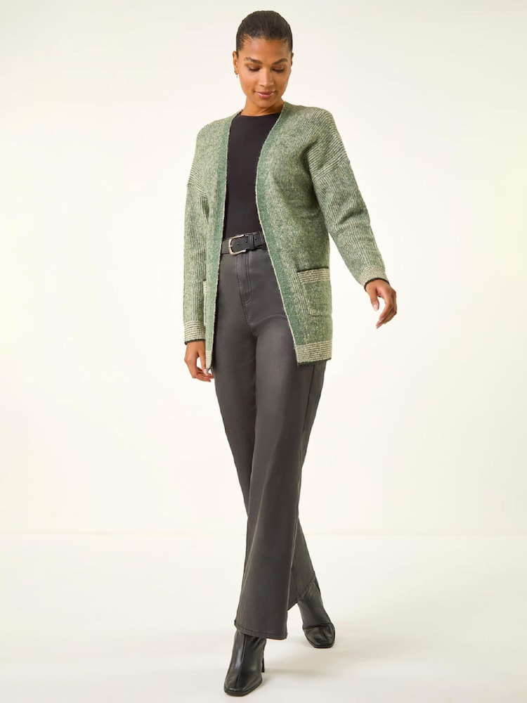 Roman Green Soft Knit Pocket Cardigan - Image 2 of 5