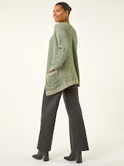 Roman Green Soft Knit Pocket Cardigan - Image 3 of 5