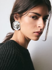 BHOEM Graphite Grey Crew Neck Soft Peplum Rib Knit Jumper - Imaginea 5 din 6