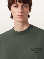 AllSaints Green Xander Short Sleeve Crew T-Shirt - Image 6 of 7
