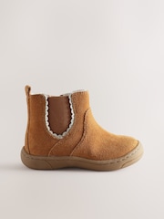 Tan Brown Suede First Walker Chelsea Boots - Image 2 of 5