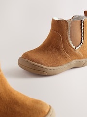 Tan Brown Suede First Walker Chelsea Boots - Image 4 of 5