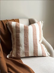 Ellenvale Interiors Rust Esmee Stripe Cushion Cover - Image 1 of 4